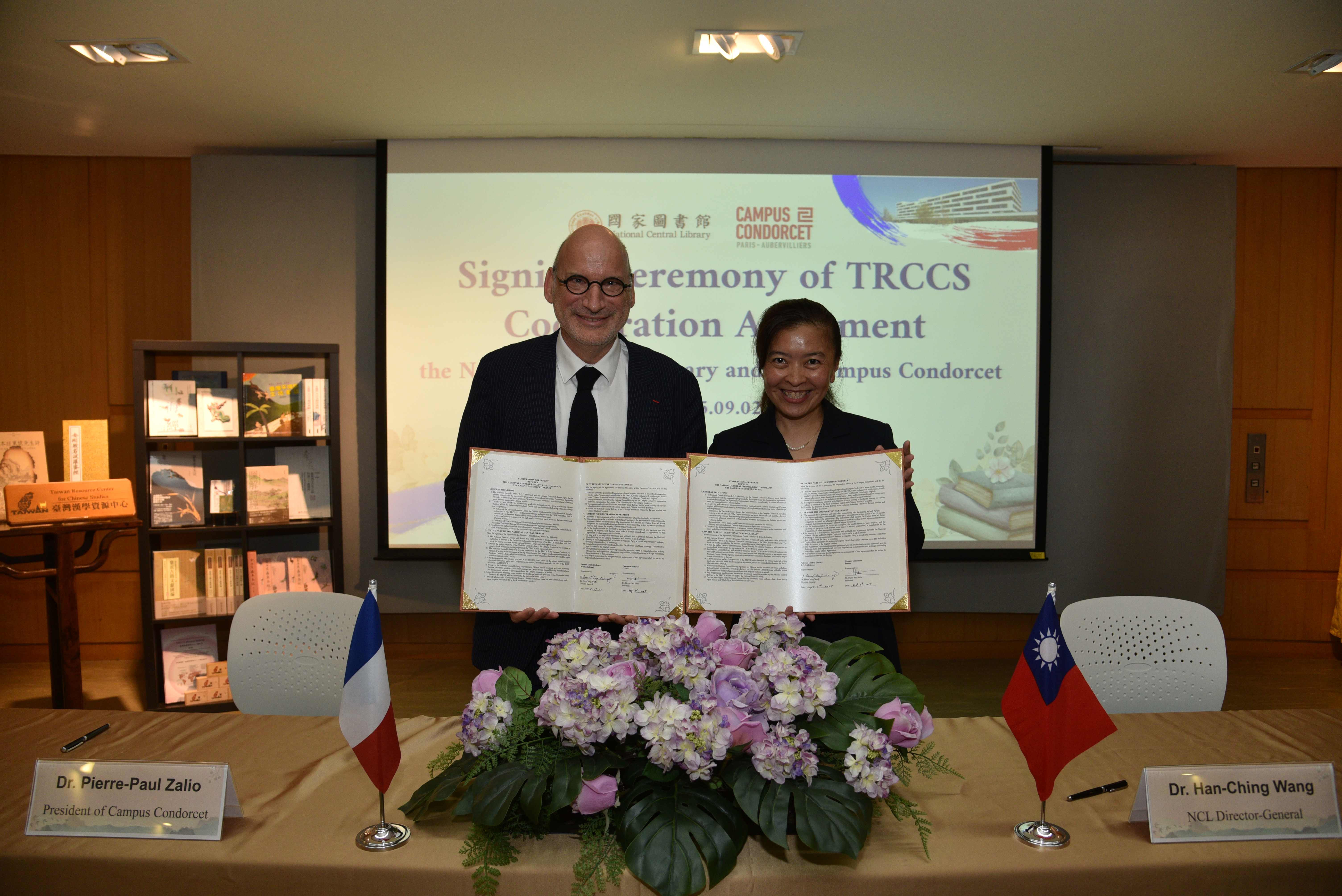 National Central Library and Campus Condorcet Establish Taiwan Resource Center for Chinese Studies, Promoting Academic Research