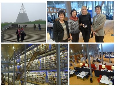 曾館長參訪荷蘭名建築事務所設計的台夫特科技大學圖書館