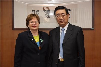 2010.10.14. Ms. Jennefer Nicholson, Secretary General of IFLA , comes to Taiwan to share expertise and promote exchanges