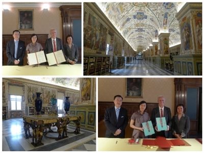 東西文化交流新里程碑：國圖與梵蒂岡圖書館簽署「中文古籍聯合目錄合作備忘錄」